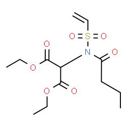 ChemSpider 2D Image | Diethyl [butyryl(vinylsulfonyl)amino]malonate | C13H21NO7S