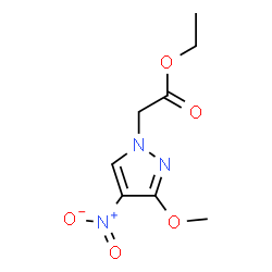 ChemSpider 2D Image | ethyl 2-(3-methoxy-4-nitropyrazol-1-yl)acetate | C8H11N3O5