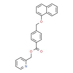 ChemSpider 2D Image | 2-Pyridinylmethyl 4-[(1-naphthyloxy)methyl]benzoate | C24H19NO3