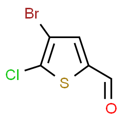 ChemSpider 2D Image | 4-Bromo-5-chloro-2-thiophenecarbaldehyde | C5H2BrClOS