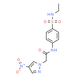 ChemSpider 2D Image | N-[4-(Ethylsulfamoyl)phenyl]-2-(4-nitro-1H-pyrazol-1-yl)acetamide | C13H15N5O5S