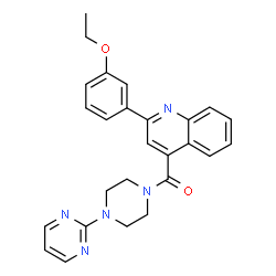 ChemSpider 2D Image | [2-(3-Ethoxyphenyl)-4-quinolinyl][4-(2-pyrimidinyl)-1-piperazinyl]methanone | C26H25N5O2