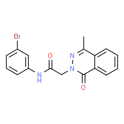 ChemSpider 2D Image | N-(3-Bromophenyl)-4-methyl-1-oxo-2(1H)-phthalazineacetamide | C17H14BrN3O2