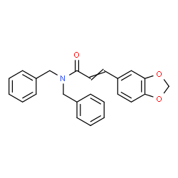 ChemSpider 2D Image | 3-(1,3-Benzodioxol-5-yl)-N,N-dibenzylacrylamide | C24H21NO3