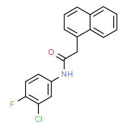 ChemSpider 2D Image | N-(3-Chloro-4-fluorophenyl)-2-(1-naphthyl)acetamide | C18H13ClFNO