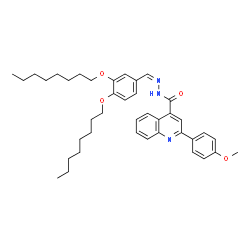 ChemSpider 2D Image | N'-{(Z)-[3,4-Bis(octyloxy)phenyl]methylene}-2-(4-methoxyphenyl)-4-quinolinecarbohydrazide | C40H51N3O4