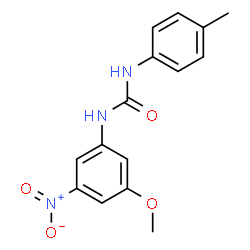 ChemSpider 2D Image | 1-(3-Methoxy-5-nitrophenyl)-3-(4-methylphenyl)urea | C15H15N3O4