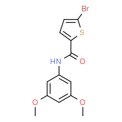 ChemSpider 2D Image | 5-Bromo-N-(3,5-dimethoxyphenyl)-2-thiophenecarboxamide | C13H12BrNO3S