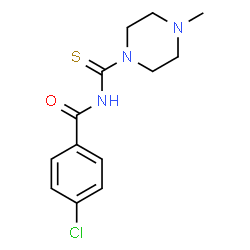 ChemSpider 2D Image | 4-Chloro-N-[(4-methylpiperazin-1-yl)carbothioyl]benzamide | C13H16ClN3OS