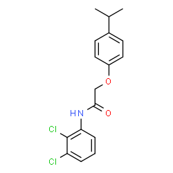 ChemSpider 2D Image | N-(2,3-Dichlorophenyl)-2-(4-isopropylphenoxy)acetamide | C17H17Cl2NO2