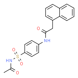 ChemSpider 2D Image | N-[4-(Acetylsulfamoyl)phenyl]-2-(1-naphthyl)acetamide | C20H18N2O4S