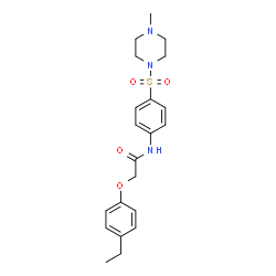 ChemSpider 2D Image | 2-(4-Ethylphenoxy)-N-{4-[(4-methyl-1-piperazinyl)sulfonyl]phenyl}acetamide | C21H27N3O4S