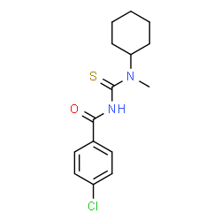 ChemSpider 2D Image | 4-Chloro-N-[cyclohexyl(methyl)carbamothioyl]benzamide | C15H19ClN2OS