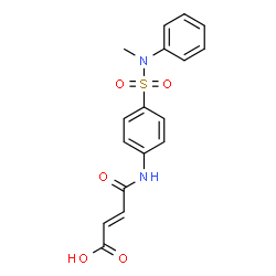 ChemSpider 2D Image | (2E)-4-({4-[Methyl(phenyl)sulfamoyl]phenyl}amino)-4-oxo-2-butenoic acid | C17H16N2O5S