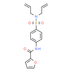ChemSpider 2D Image | N-[4-(Diallylsulfamoyl)phenyl]-2-furamide | C17H18N2O4S