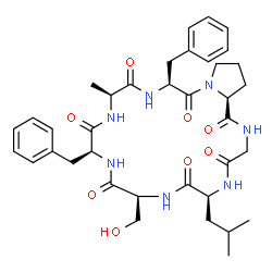 ChemSpider 2D Image | segetalin D | C37H49N7O8