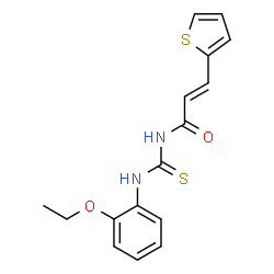 ChemSpider 2D Image | (2E)-N-[(2-Ethoxyphenyl)carbamothioyl]-3-(2-thienyl)acrylamide | C16H16N2O2S2