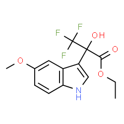 ChemSpider 2D Image | Ethyl 3,3,3-trifluoro-2-hydroxy-2-(5-methoxy-1H-indol-3-yl)propanoate | C14H14F3NO4