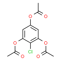 ChemSpider 2D Image | 2-Chlorobenzene-1,3,5-triyl triacetate | C12H11ClO6