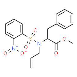 ChemSpider 2D Image | Methyl N-allyl-N-[(2-nitrophenyl)sulfonyl]phenylalaninate | C19H20N2O6S