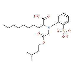 ChemSpider 2D Image | 2-{[2-(3-Methylbutoxy)-2-oxoethyl](2-sulfophenyl)amino}decanoic acid | C23H37NO7S