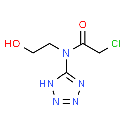 ChemSpider 2D Image | 2-Chloro-N-(2-hydroxyethyl)-N-(1H-tetrazol-5-yl)acetamide | C5H8ClN5O2