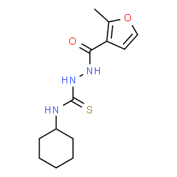 ChemSpider 2D Image | N-Cyclohexyl-2-(2-methyl-3-furoyl)hydrazinecarbothioamide | C13H19N3O2S