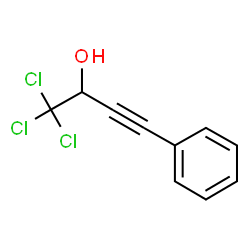 ChemSpider 2D Image | 1,1,1-Trichloro-4-phenyl-3-butyn-2-ol | C10H7Cl3O