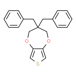 ChemSpider 2D Image | 3,3-Dibenzyl-3,4-dihydro-2H-thieno[3,4-b][1,4]dioxepine | C21H20O2S