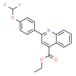 ChemSpider 2D Image | Ethyl 2-[4-(difluoromethoxy)phenyl]-4-quinolinecarboxylate | C19H15F2NO3