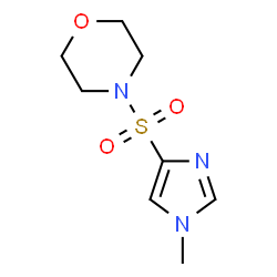 ChemSpider 2D Image | 4-[(1-Methyl-1H-imidazol-4-yl)sulfonyl]morpholine | C8H13N3O3S