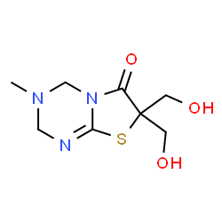 ChemSpider 2D Image | 7,7-Bis(hydroxymethyl)-3-methyl-3,4-dihydro-2H-[1,3]thiazolo[3,2-a][1,3,5]triazin-6(7H)-one | C8H13N3O3S
