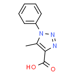 ChemSpider 2D Image | 5-methyl-1-phenyl-1,2,3-triazole-4-carboxylic acid | C10H9N3O2