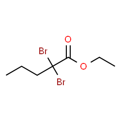 ChemSpider 2D Image | Ethyl 2,2-dibromopentanoate | C7H12Br2O2