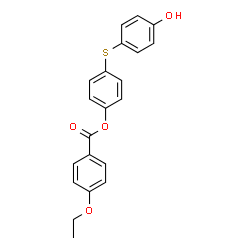ChemSpider 2D Image | 4-[(4-Hydroxyphenyl)sulfanyl]phenyl 4-ethoxybenzoate | C21H18O4S