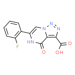 ChemSpider 2D Image | 6-(2-Fluorophenyl)-4-oxo-4,5-dihydro[1,2,3]triazolo[1,5-a]pyrazine-3-carboxylic acid | C12H7FN4O3