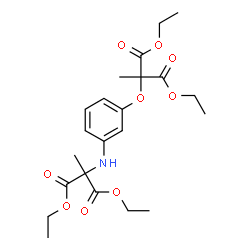 ChemSpider 2D Image | Diethyl {3-[(1,3-diethoxy-2-methyl-1,3-dioxo-2-propanyl)amino]phenoxy}(methyl)malonate | C22H31NO9