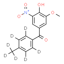ChemSpider 2D Image | (4-Hydroxy-3-methoxy-5-nitrophenyl)[4-(~2~H_3_)methyl(~2~H_4_)phenyl]methanone | C15H6D7NO5