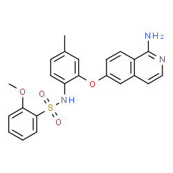 ChemSpider 2D Image | N-{2-[(1-Amino-6-isoquinolinyl)oxy]-4-methylphenyl}-2-methoxybenzenesulfonamide | C23H21N3O4S