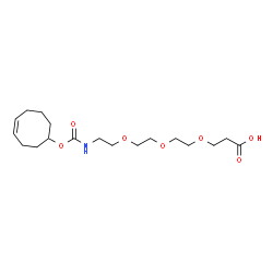 ChemSpider 2D Image | 1-[(4Z)-4-Cycloocten-1-yloxy]-1-oxo-5,8,11-trioxa-2-azatetradecan-14-oic acid | C18H31NO7
