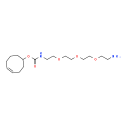 ChemSpider 2D Image | (4Z)-4-Cycloocten-1-yl (2-{2-[2-(2-aminoethoxy)ethoxy]ethoxy}ethyl)carbamate | C17H32N2O5