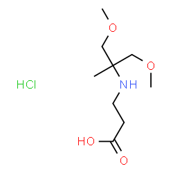 ChemSpider 2D Image | N-(1,3-Dimethoxy-2-methyl-2-propanyl)-beta-alanine hydrochloride (1:1) | C9H20ClNO4