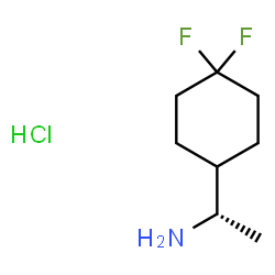 ChemSpider 2D Image | (1S)-1-(4,4-Difluorocyclohexyl)ethanamine hydrochloride (1:1) | C8H16ClF2N