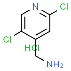 ChemSpider 2D Image | 1-(2,5-Dichloro-4-pyridinyl)methanamine hydrochloride (1:1) | C6H7Cl3N2