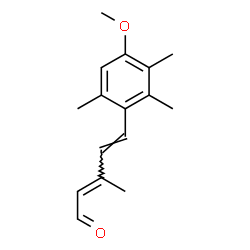 ChemSpider 2D Image | (2E,4E)-5-(4-Methoxy-2,3,6-trimethylphenyl)-3-methyl-2,4-pentadienal | C16H20O2