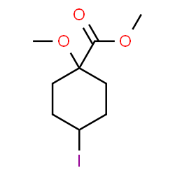 ChemSpider 2D Image | Methyl 4-iodo-1-methoxycyclohexanecarboxylate | C9H15IO3