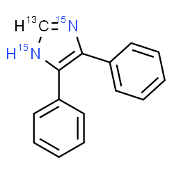 ChemSpider 2D Image | 1H-Imidazole-2-13C-1,3-15N2, 4,5-diphenyl- | C1413CH1215N2