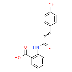 ChemSpider 2D Image | 2-{[(2E)-3-(4-Hydroxyphenyl)-2-propenoyl]amino}benzoic acid | C16H13NO4