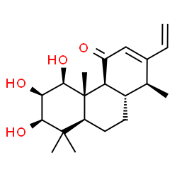 ChemSpider 2D Image | (1beta,2beta,3beta,14beta)-1,2,3-Trihydroxy-14-methyl-13-vinylpodocarp-12-en-11-one | C20H30O4