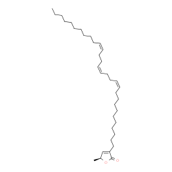 ChemSpider 2D Image | (5S)-5-Methyl-3-(11Z,15Z,19Z)-11,15,19-triacontatrien-1-yl-2(5H)-furanone | C35H60O2